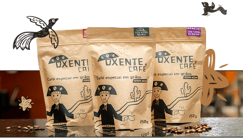 Imagem com cafés da Oxente Café